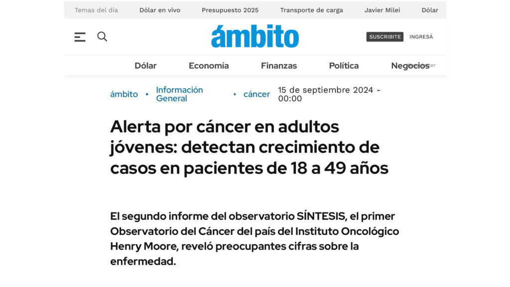 SÍNTESIS también en Ámbito Financiero